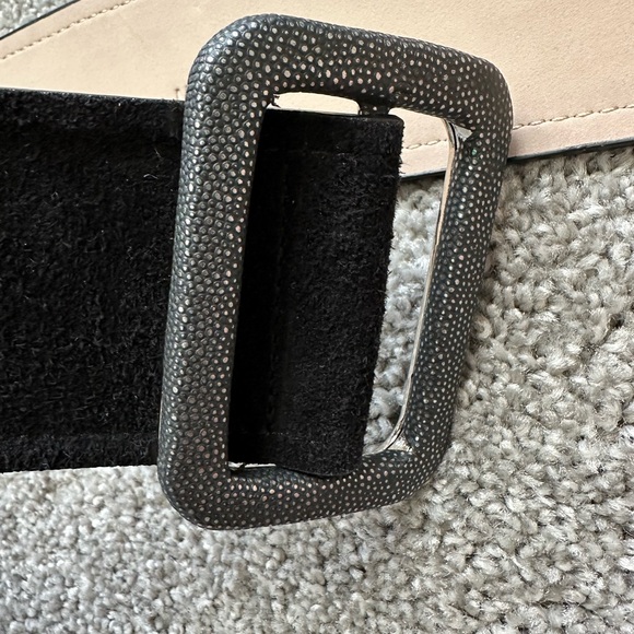 Cole Haan  black suede Leather Belt for women,size M - Picture 2 of 6